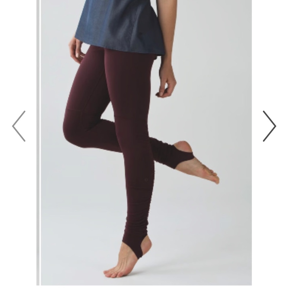 Lululemon Athletica Maroon Leggings - Picture 3 of 10